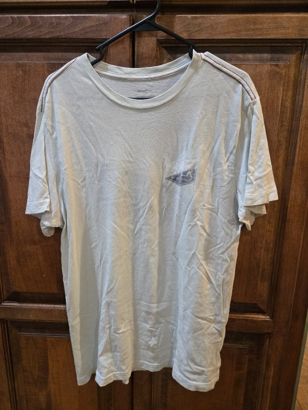 RVCA Off White Slim Fit Balance of Opposites Tee L